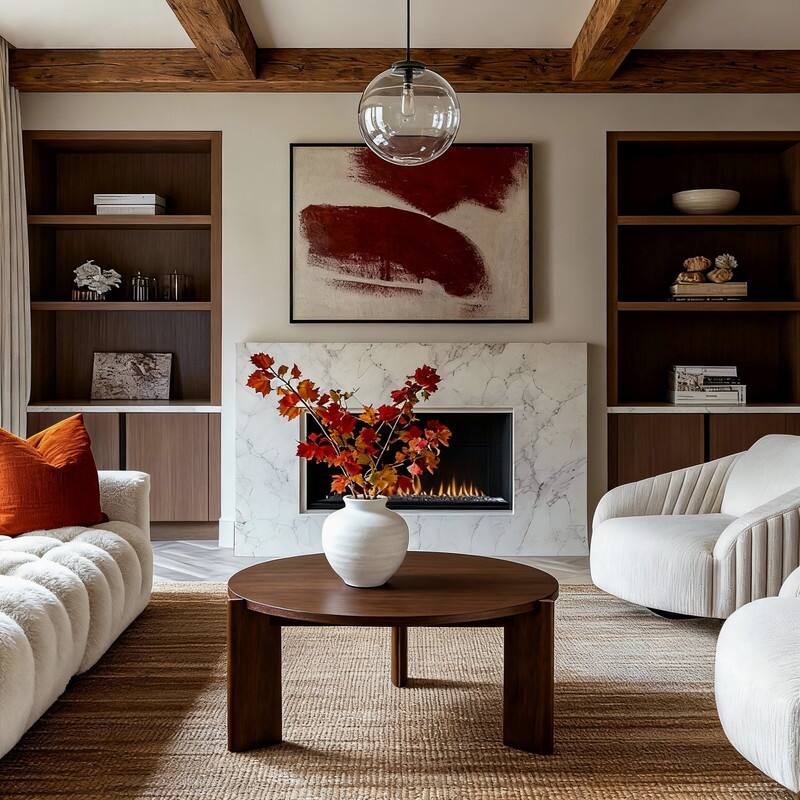 Wood Round Coffee Table