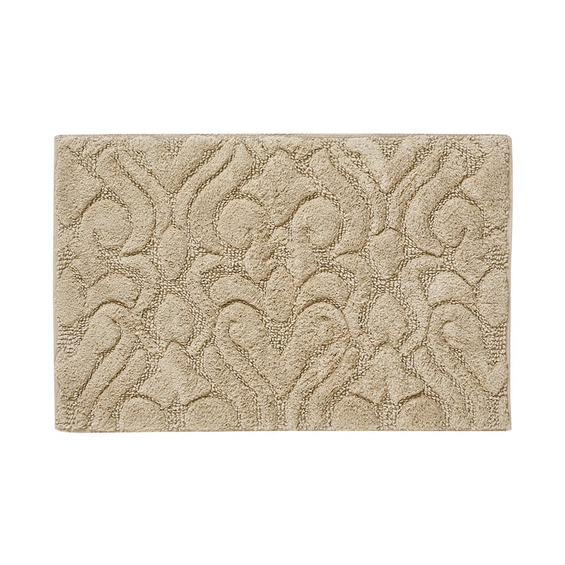 J. Queen New York Lombardi Damask Sculpted Bath Rug