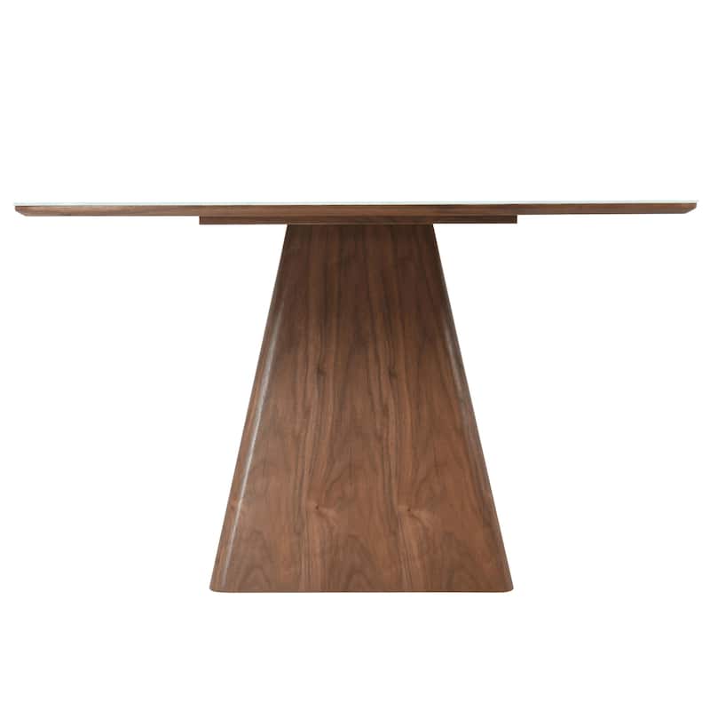 47" Square Dining Table with Sintered Stone Top and Ash Wood Base