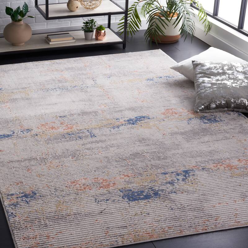 SAFAVIEH Handmade Eternal Assja Modern Abstract Rug - 8' x 10' - Grey/Gold