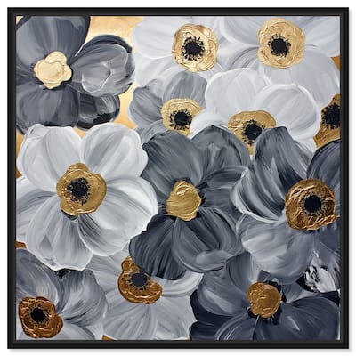 Art Remedy Fields And Fields Framed Floral Fine 1 Piece Canvas Wall Art
