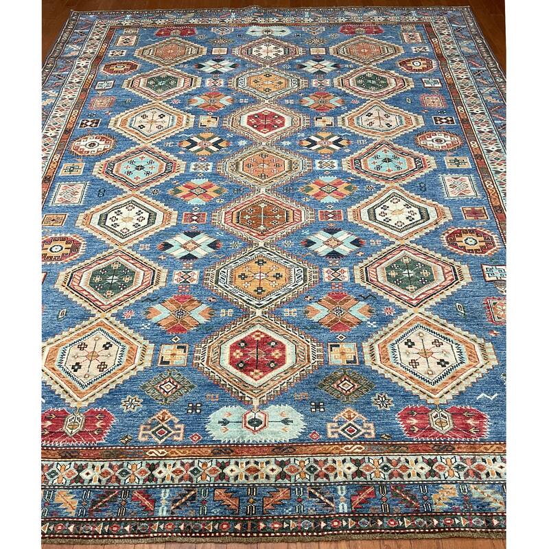 HERAT ORIENTAL Handmade Super Kazak Wool Rug - 8'2" x 10'3"