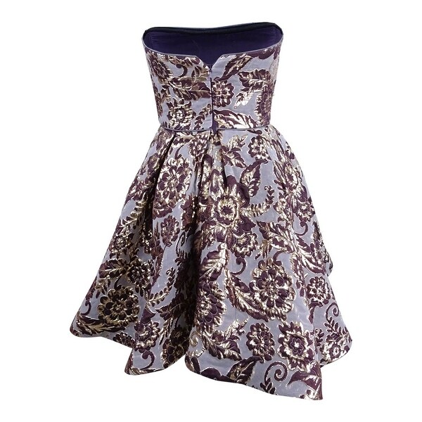 brocade fit and flare dress
