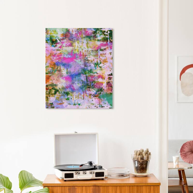 Wynwood Studio Abstract Daverro Due Purple and Light Purple Modern & Contemporary Wall Art Canvas Print - 24 x 20