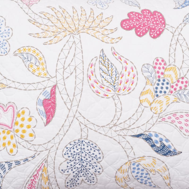 Brie Flamingo 1-Piece Cotton Quilt