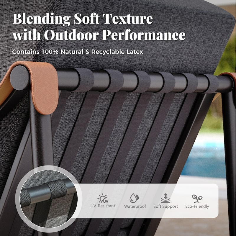 MAISON ARTS 5-Seat Patio Conversation Set, Modern Luxury Metal Outdoor Sofa Set