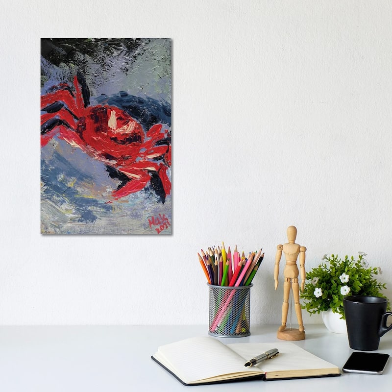 iCanvas "Red Crab" by Nataly Mak Canvas Print - 12x8x0.75