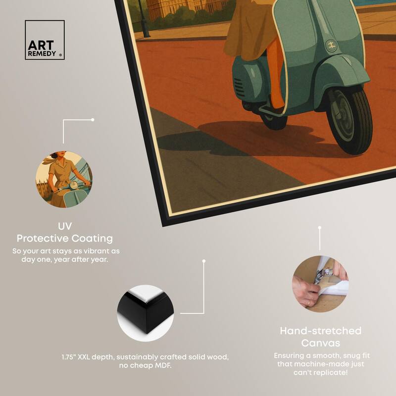 Scooter English Travel Canvas by Art Remedy