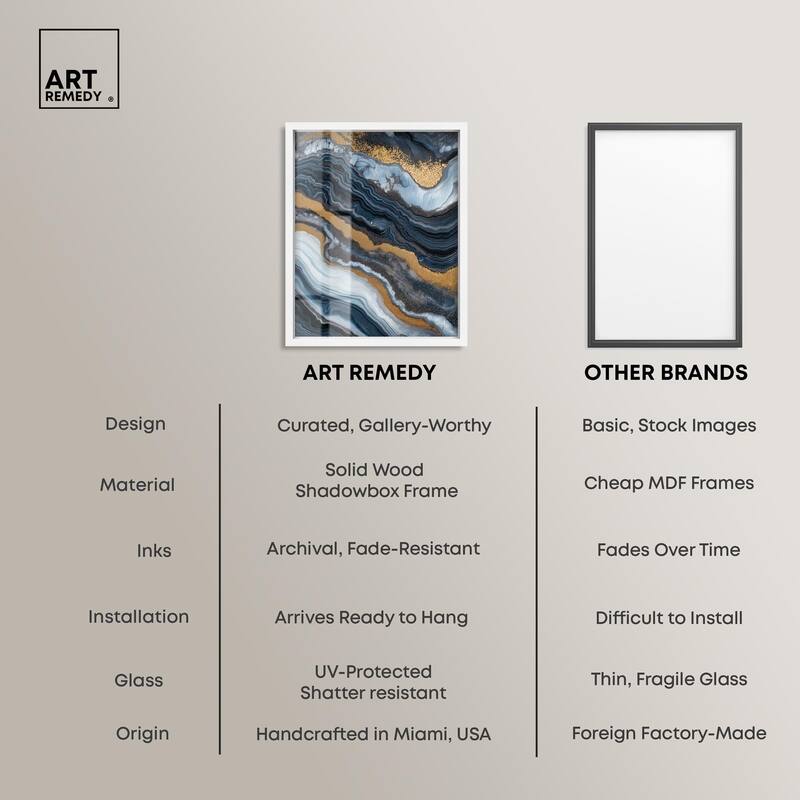 Acrylic Flow I Shadowbox by Art Remedy