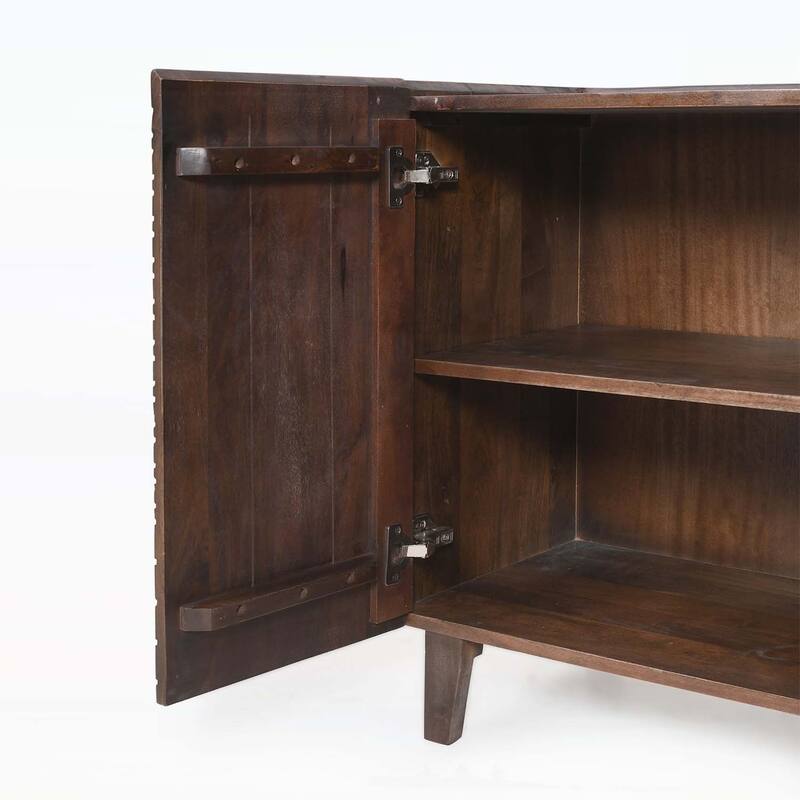 Accent Cabinet with Adjustable Storage Ideal for Dining,Kitchen,and Living Rooms,Featuring Fluted Design