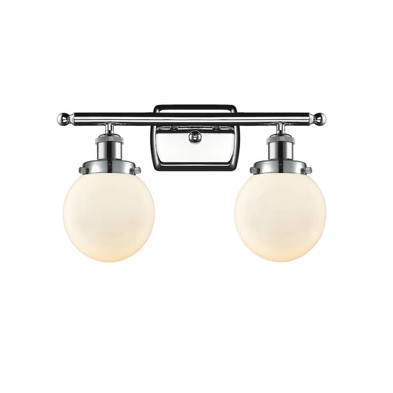Innovations Lighting Beacon 2 Light 16" Wide Vanity Light - Polished Chrome / Matte White