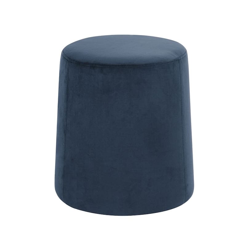 HomePop Organic Shape Ottoman - Blue Velvet