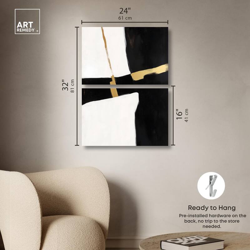 Urban Grid II Canvas Set of 2 by Art Remedy, Gallery Wrapped