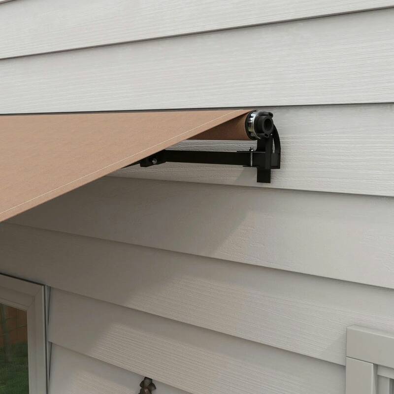 12'x10' Retractable Awning,UV Resistant Sunshade Shelter for Deck,Yard