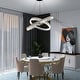 preview thumbnail 23 of 33, Round LED Crystal Chandelier Ring Dimmable Pendant Light Fixture