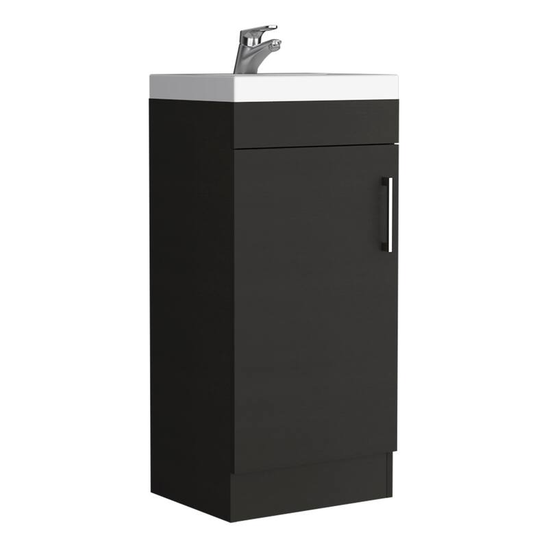 Single Door Cabinet with Interior Shelf, Metal Handle, and Durable Construction, 34.65" Tall - 12.99in L Particle Board