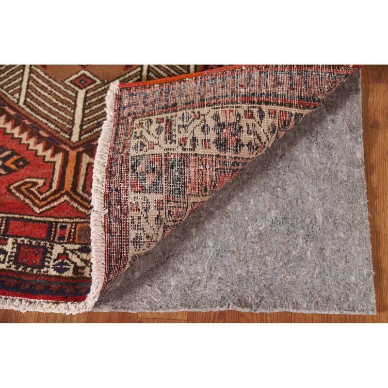 Ardebil Persian Vintage Runner Rug Hand-Knotted Wool Carpet - 3'6"x 10'8"