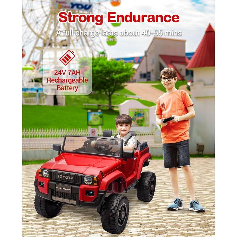 2-Seater Kids Electric Ride On Car Toy, Licensed Toyota LC250 for Kids Best Gifts