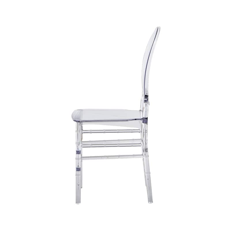 Modern Designs 2 and 4-piece Set of Stackable Transparent Ghost Chairs for Events - N/A
