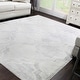 preview thumbnail 73 of 160, Superior Viking Contemporary Geometric Trellis Indoor Runner or Area Rug 4' x 6' - Cool Grey