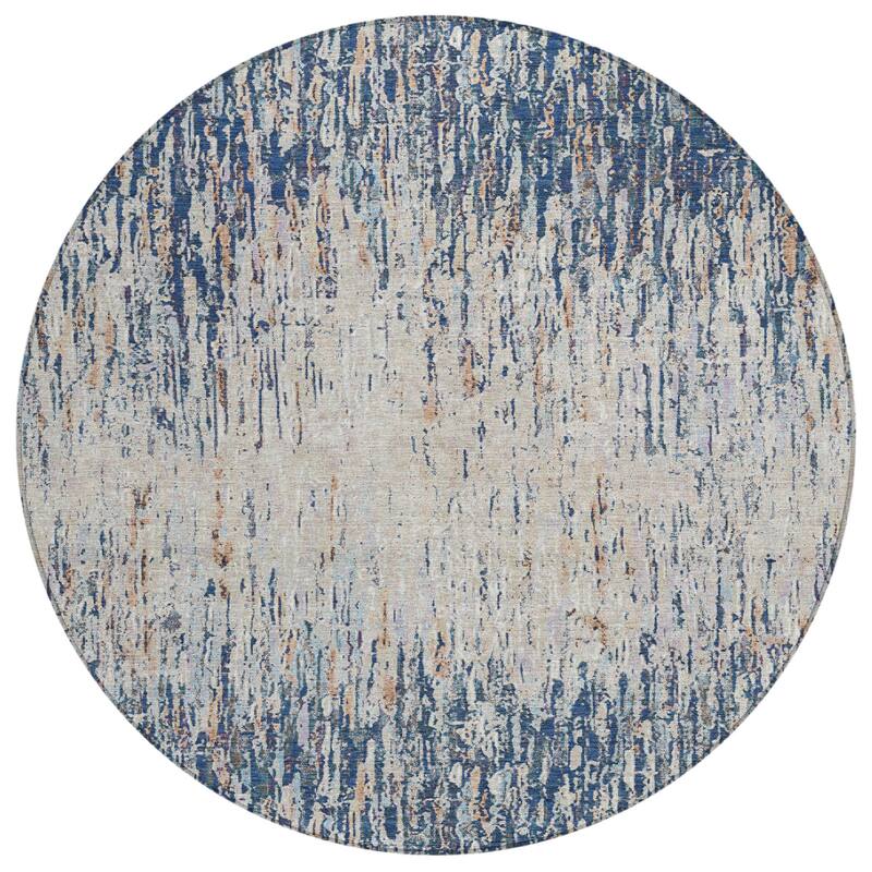 Machine Washable Indoor/ Outdoor Abstract Moxy Chantille Rug