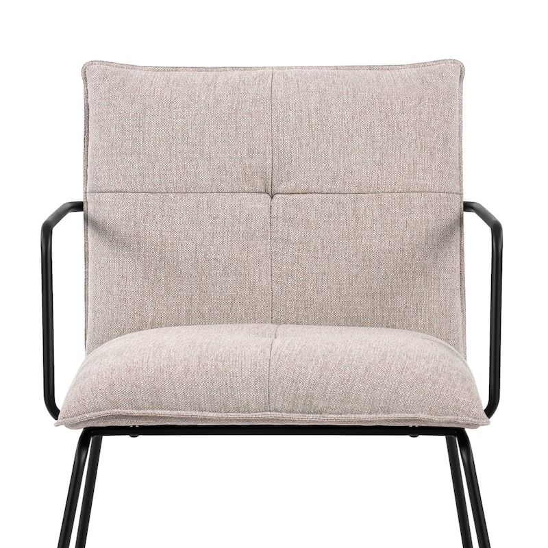 Linen Upholstered Accent Chair Armchair with Metal Frame - 31.5"H x 25.87"W x 19.3"D