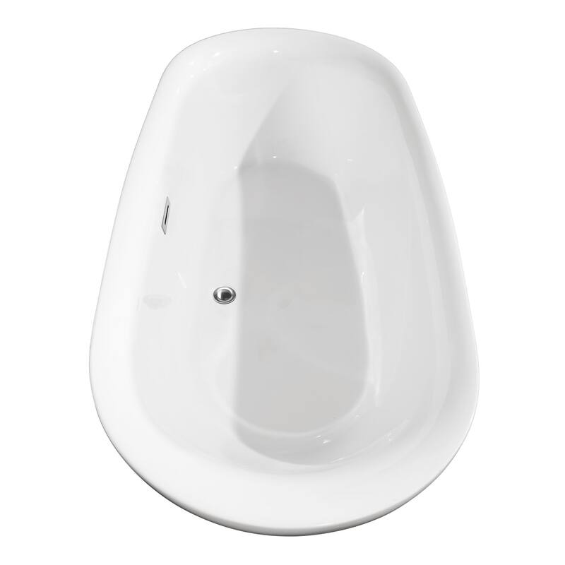 Wyndham Collection Melissa 71" Acrylic Soaking Bathtub for Free