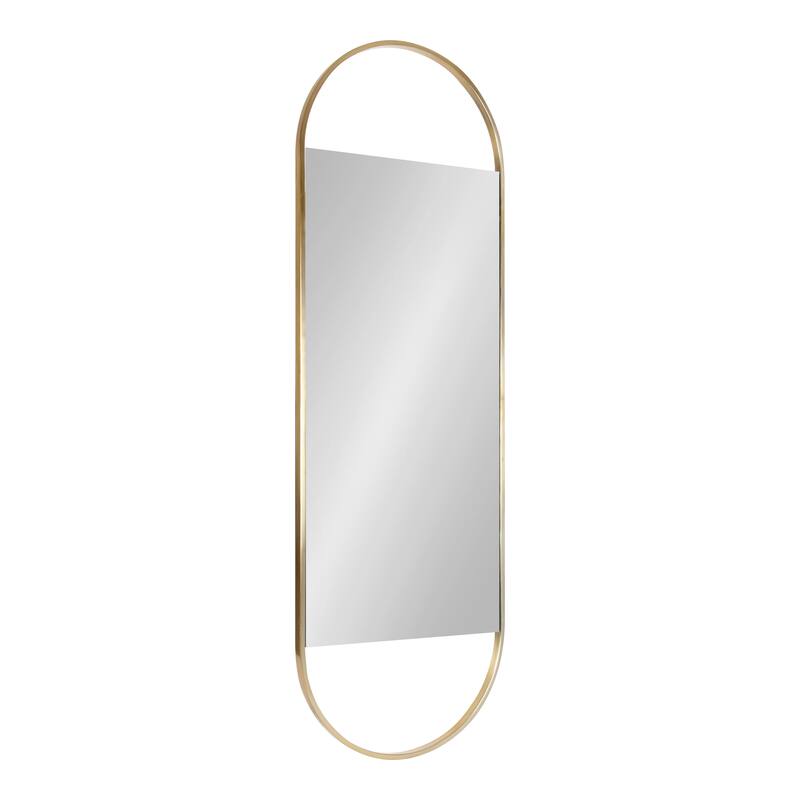 Kate and Laurel Nobles Framed Capsule Mirror - 16x48 - 16x48 - Gold