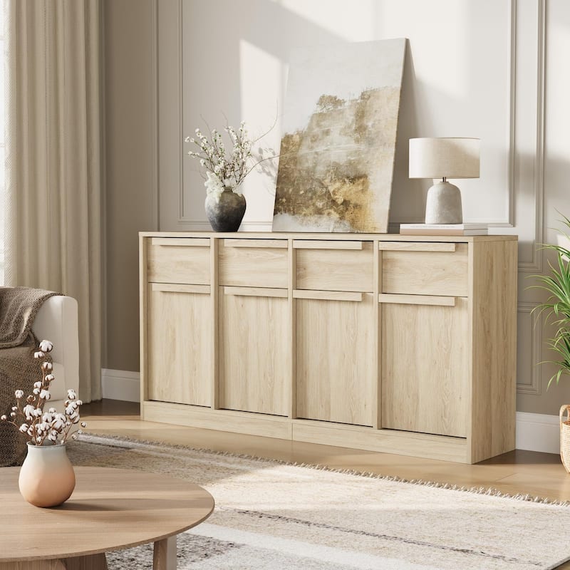 Sideboard Buffet Cabinet with 2 /4Drawers, 31.5"/62.4" Large Coffee Cabinet with Storage