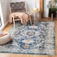 SAFAVIEH Madison Andra Boho Oriental Distressed Rug - 6' x 9' - Dark Blue/Light Blue