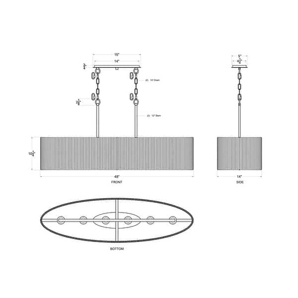 Varaluz Jacob's Ladder 6-Light Linear Pendant - French Gold