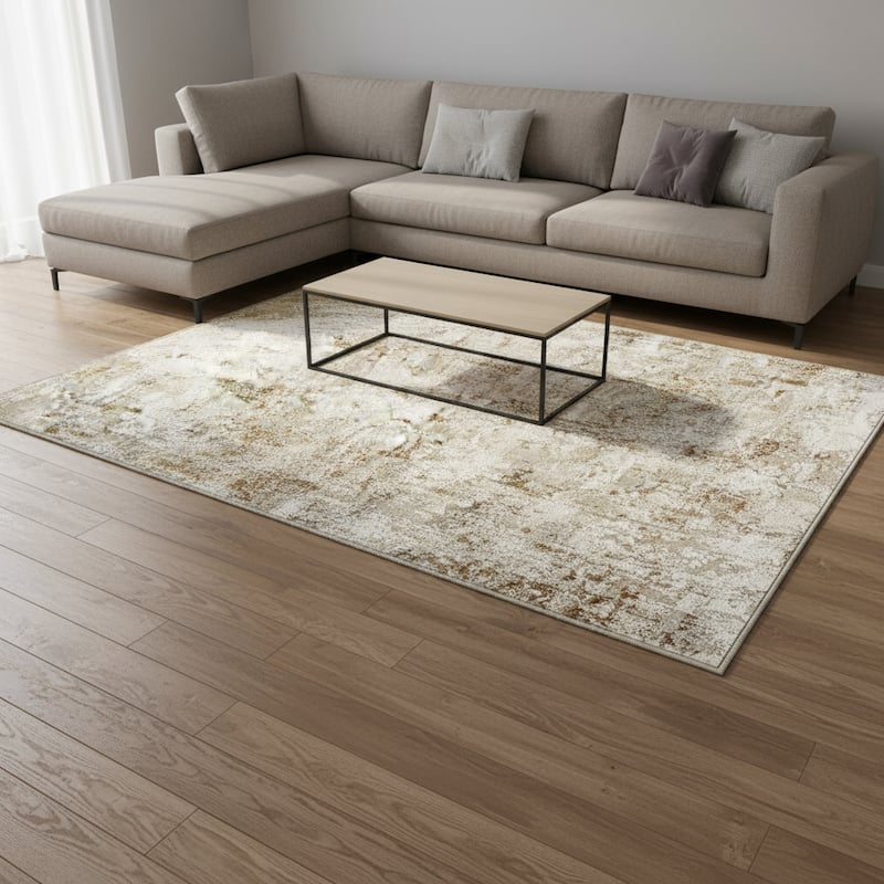 HomeRoots Abstract Modern Rectangle Area Rug - 8' X 10'