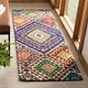 preview thumbnail 4 of 13, SAFAVIEH Handmade Aspen Kira Boho Tribal Wool Rug 2'3" x 11' Runner - Blue/Multi - Runner