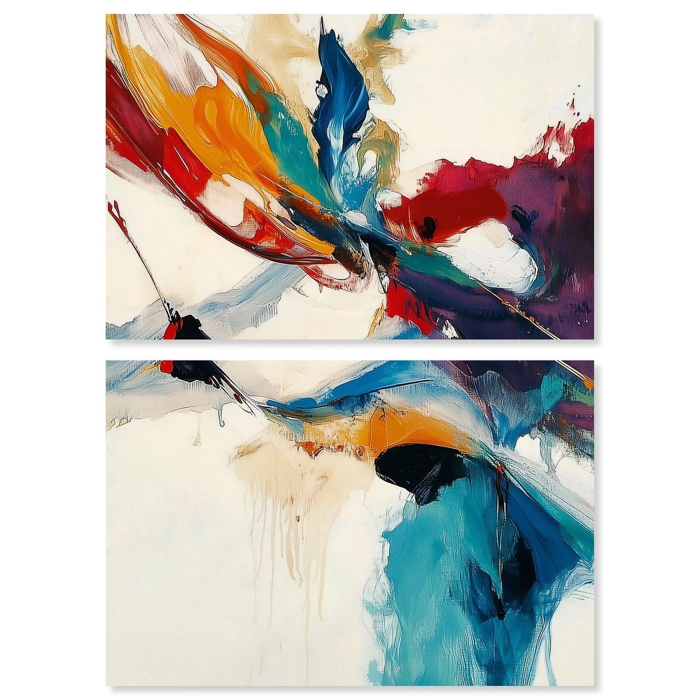 Vibrant Palette III Canvas Set of 2 by Art Remedy, Gallery Wrapped