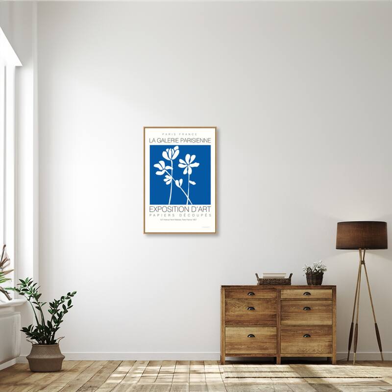 Fleurs de Matisse II by Mercedes Lopez Charro Framed Canvas Wall Art Print - Sylvie Maple