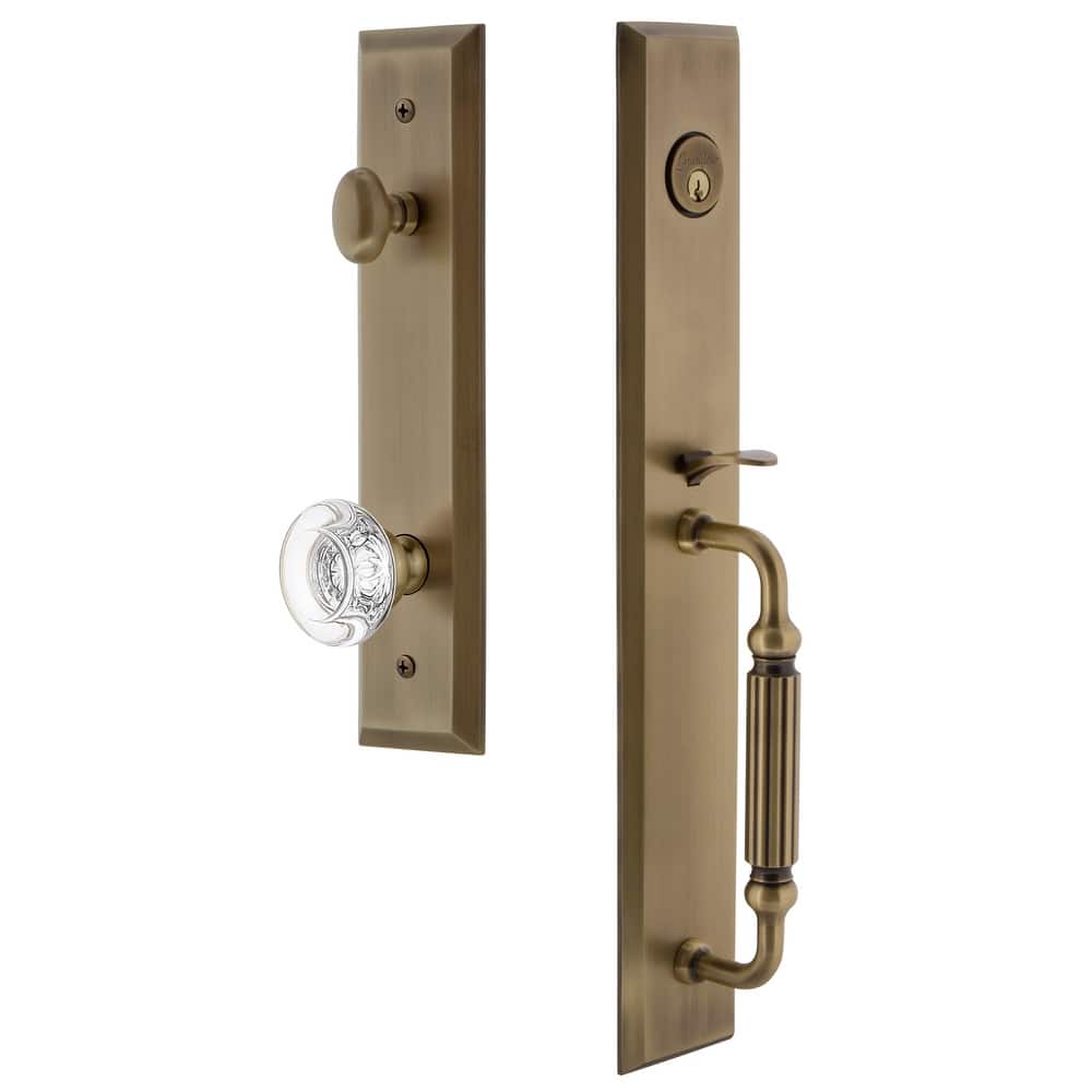 Grandeur Fifth Avenue Solid Brass Rose Dummy Full Plate "F" Grip