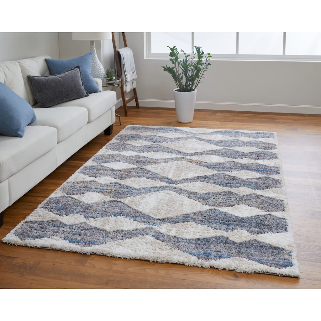Grand Bazaar Caide Machine Made Diamond Transitional Area Rug