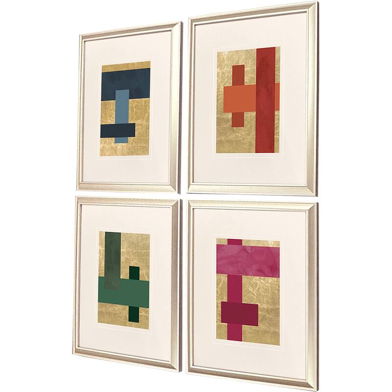 Paragon Mini Colorblocks Framed Art - Set of 4