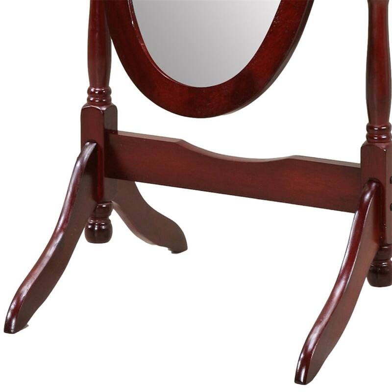 Traditional Queen Anna Style Wood Floor Cheval Mirror