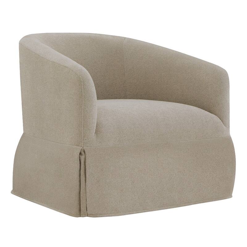Luke Faux Slipcovered Swivel Accent Chairs for Living Room