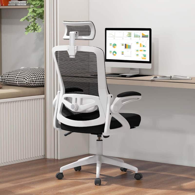 Costway Ergonomic Office Chair with Adjustable Lumbar Support Rocking - See Details