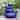 Glitzhome 11.75"H 4-Tiered Ceramic Cobalt Blue Table Fountain with Pump