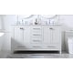preview thumbnail 41 of 118, Willow Grove Vanity Cabinet with Marble Top White - 60 inch