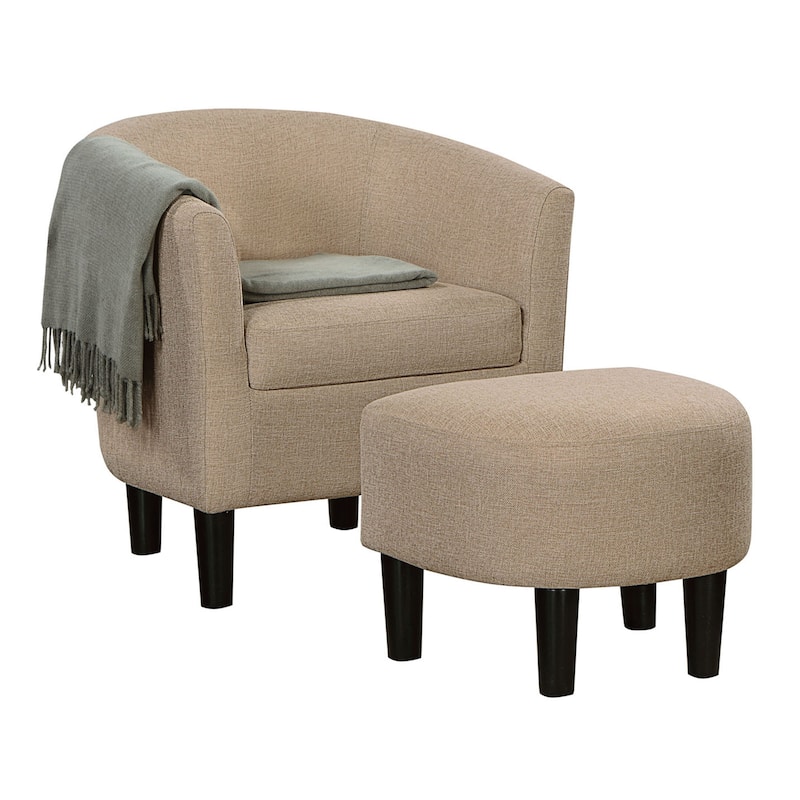 Convenience Concepts Take a Seat Churchill Accent Chair with Ottoman