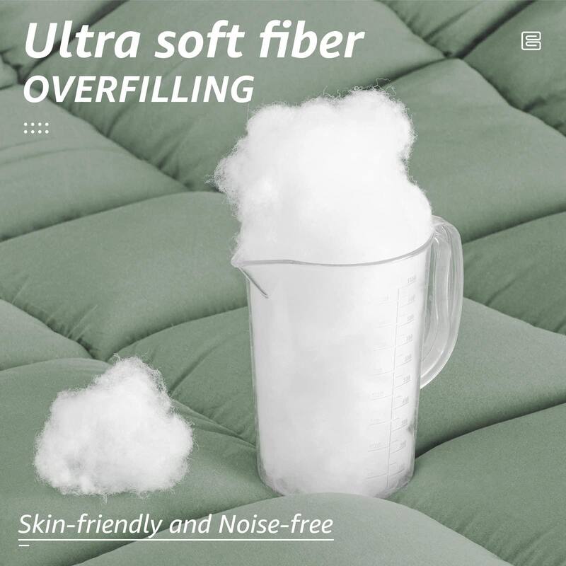All Season Ultra Soft Fiber Machine Washable Quilted Comforter/Duvet Insert with Corner Tabs Comforter