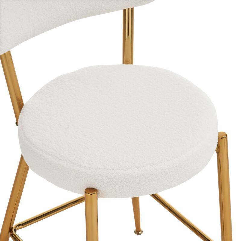 Fabric Upholstered Bar Stools Set of 2, Counter Height Bar Stools with Back, Kitchen Island Chairs with Metal Legs