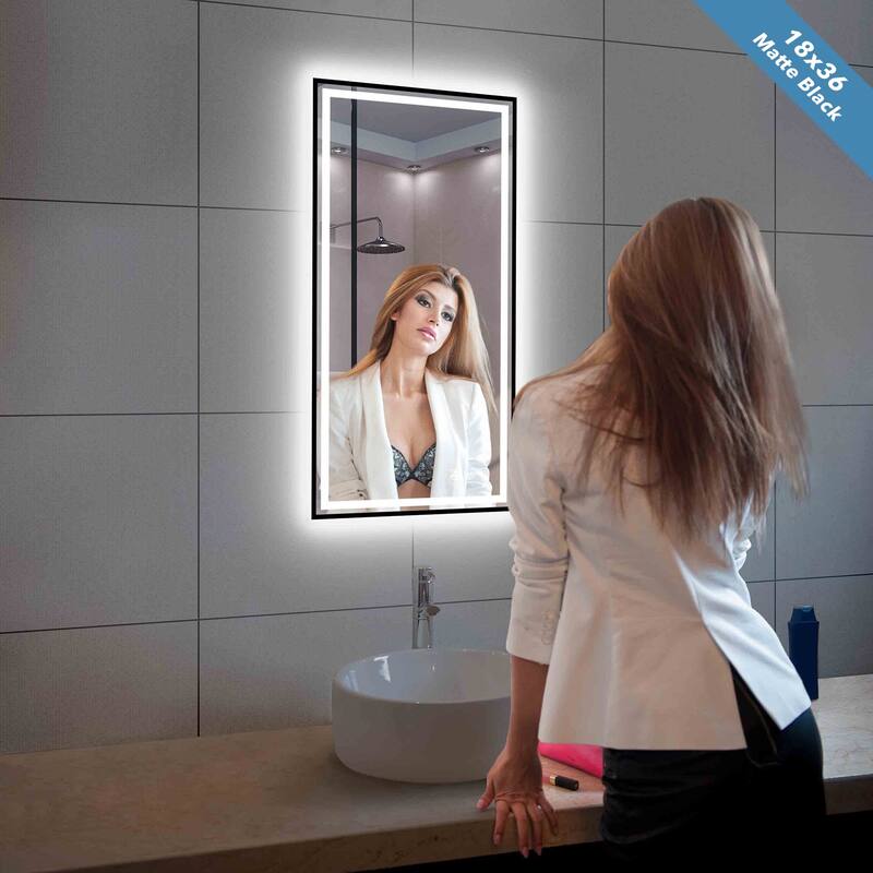 Fogless Color and Brightness Adjustable LED Mirror