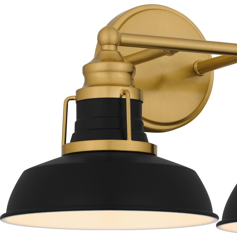 Huxley 2-Light Aged Brass Bath Light