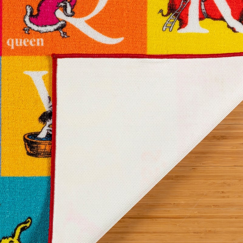 Licensed Dr Seuss ABC Character Youth Digital Print Area Rug - 4' 6" x 6' 6"