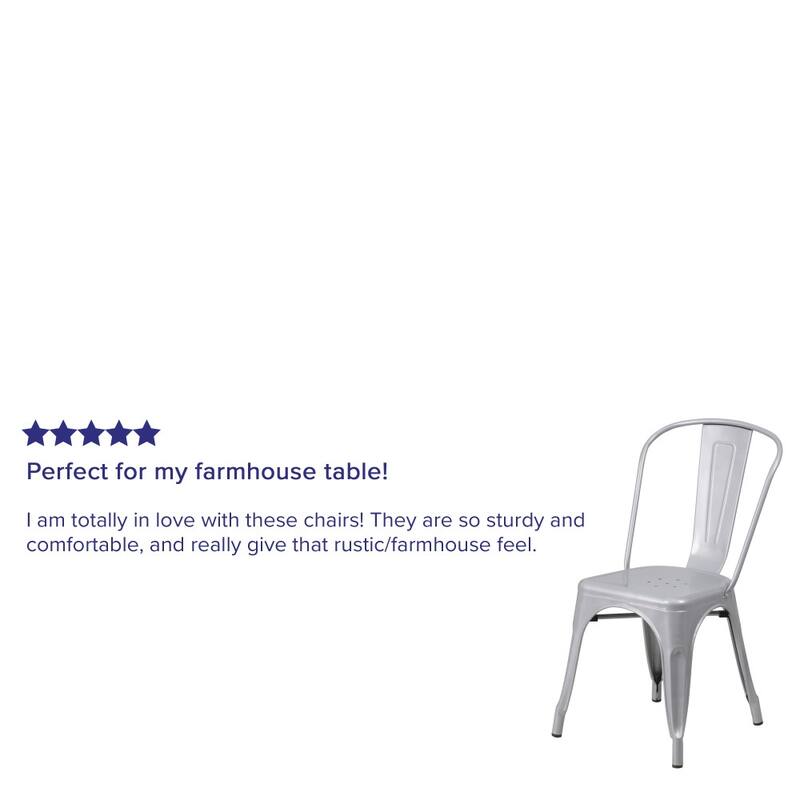 Metal Indoor-Outdoor Stackable Chair